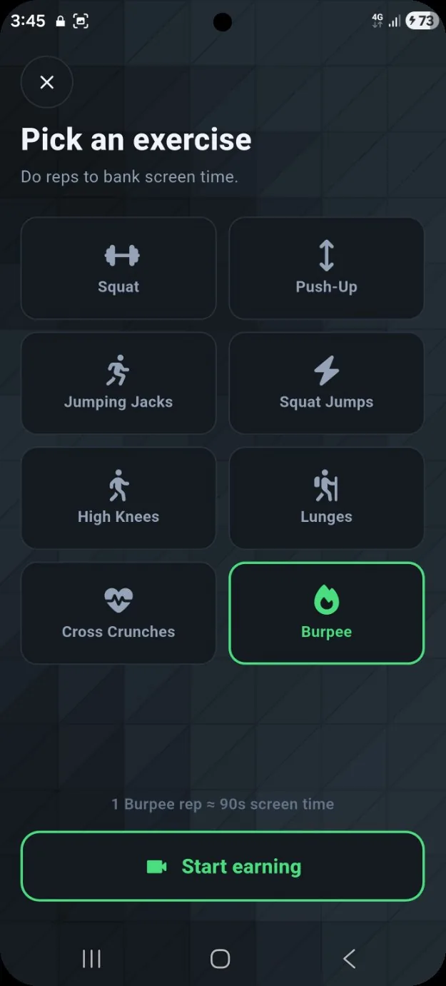 GainLock exercise picker